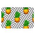 Black Geometric Pineapple Pattern Print Indoor Door Mat