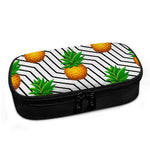 Black Geometric Pineapple Pattern Print Insulin Cooler Travel Case