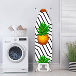 Black Geometric Pineapple Pattern Print Ironing Board Cover