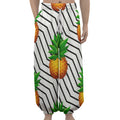 Black Geometric Pineapple Pattern Print Lantern Pants