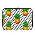 Black Geometric Pineapple Pattern Print Laptop Sleeve