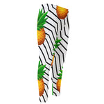 Black Geometric Pineapple Pattern Print Men's Compression Pants