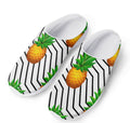 Black Geometric Pineapple Pattern Print Mesh Casual Shoes