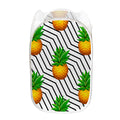 Black Geometric Pineapple Pattern Print Mesh Laundry Hamper
