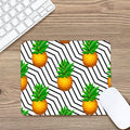 Black Geometric Pineapple Pattern Print Mouse Pad
