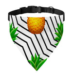 Black Geometric Pineapple Pattern Print Over The Collar Dog Bandana