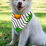 Black Geometric Pineapple Pattern Print Over The Collar Dog Bandana