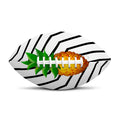 Black Geometric Pineapple Pattern Print Rugby Ball