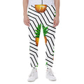 Black Geometric Pineapple Pattern Print Joggers
