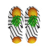 Black Geometric Pineapple Pattern Print Slippers