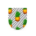 Black Geometric Pineapple Pattern Print Toilet Lid Cover
