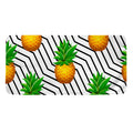 Black Geometric Pineapple Pattern Print Towel