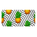 Black Geometric Pineapple Pattern Print Towel