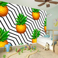 Black Geometric Pineapple Pattern Print Wall Sticker