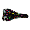 Black Girly Unicorn Pattern Print Bicycle Seat Cover