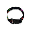 Black Girly Unicorn Pattern Print Dog Collar