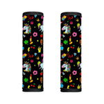Black Girly Unicorn Pattern Print Handle Covers