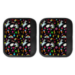 Black Girly Unicorn Pattern Print Handle Covers