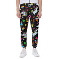 Black Girly Unicorn Pattern Print Joggers