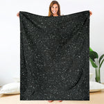 Black (NOT Real) Glitter Print Blanket