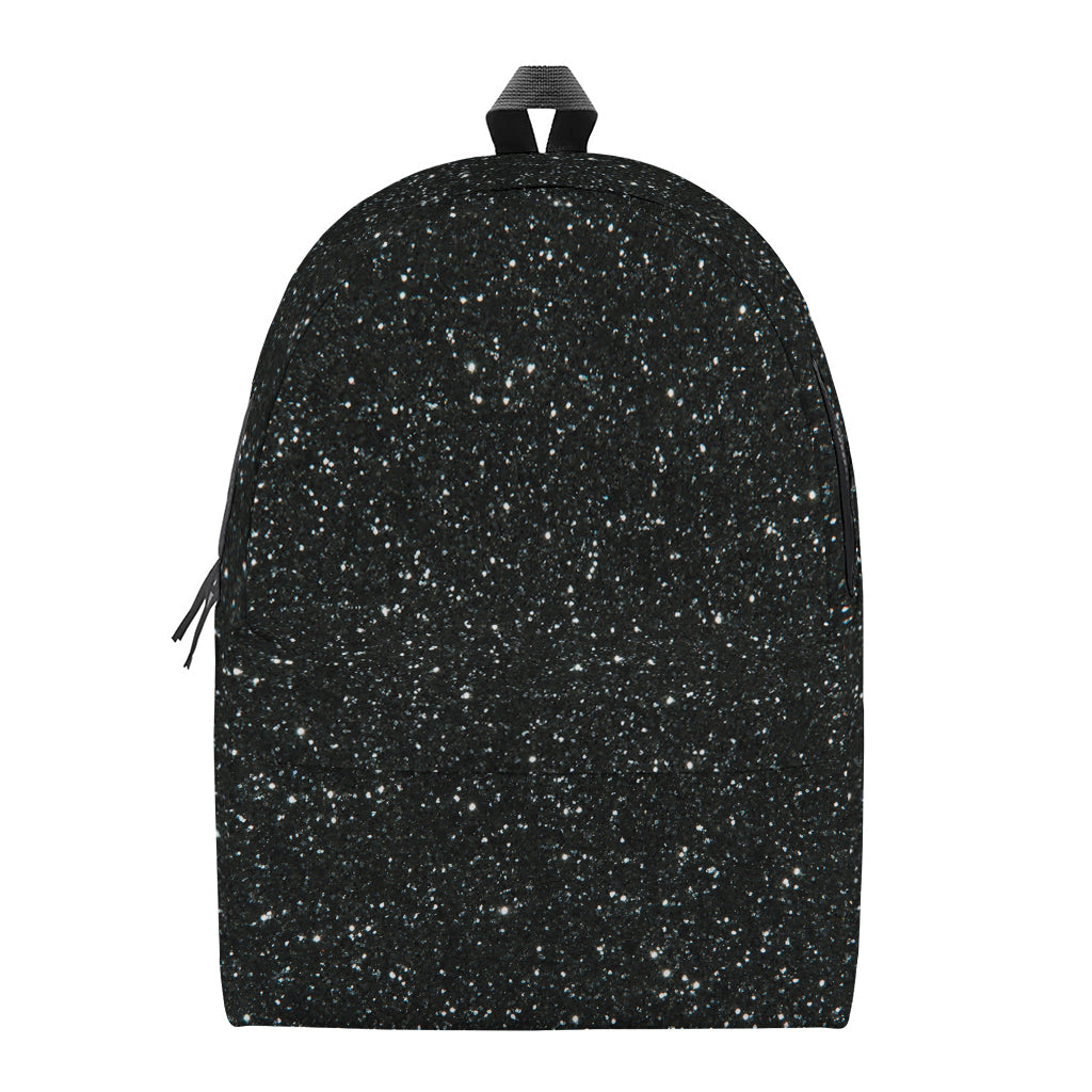 Black Glitter Artwork Print (NOT Real Glitter) Backpack