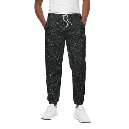Black Glitter Artwork Print (NOT Real Glitter) Cotton Pants