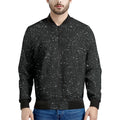 Black (NOT Real) Glitter Print Men's Bomber Jacket