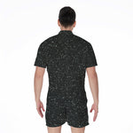 Black Glitter Artwork Print (NOT Real Glitter) Men's Rompers