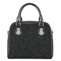 Black (NOT Real) Glitter Print Shoulder Handbag