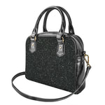 Black Glitter Artwork Print (NOT Real Glitter) Shoulder Handbag