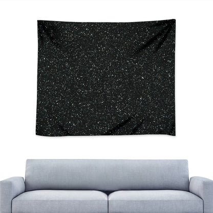 Black Glitter Artwork Print (NOT Real Glitter) Tapestry