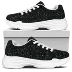 Black Glitter Artwork Print (NOT Real Glitter) White Chunky Shoes