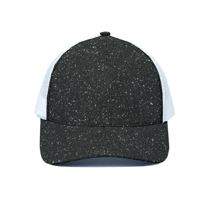 Black Glitter Artwork Print (NOT Real Glitter) White Mesh Trucker Cap