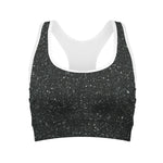 Black Glitter Artwork Print (NOT Real Glitter) Women's Sports Bra