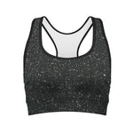Black Glitter Artwork Print (NOT Real Glitter) Women's Sports Bra