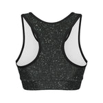 Black Glitter Artwork Print (NOT Real Glitter) Women's Sports Bra