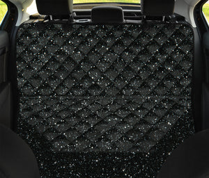 Black (NOT Real) Glitter Print Pet Car Back Seat Cover