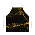 Black Gold Marble Print Adjustable Apron