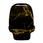 Black Gold Marble Print Baby Seat Cover