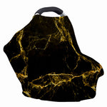 Black Gold Marble Print Baby Seat Cover