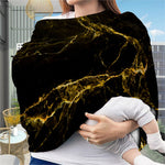 Black Gold Marble Print Baby Seat Cover