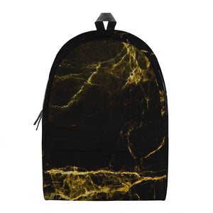 Black Gold Marble Print Backpack