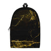 Black Gold Marble Print Backpack