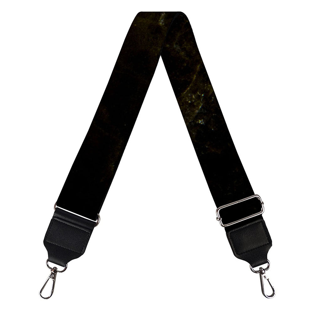 Black Gold Marble Print Bag Strap