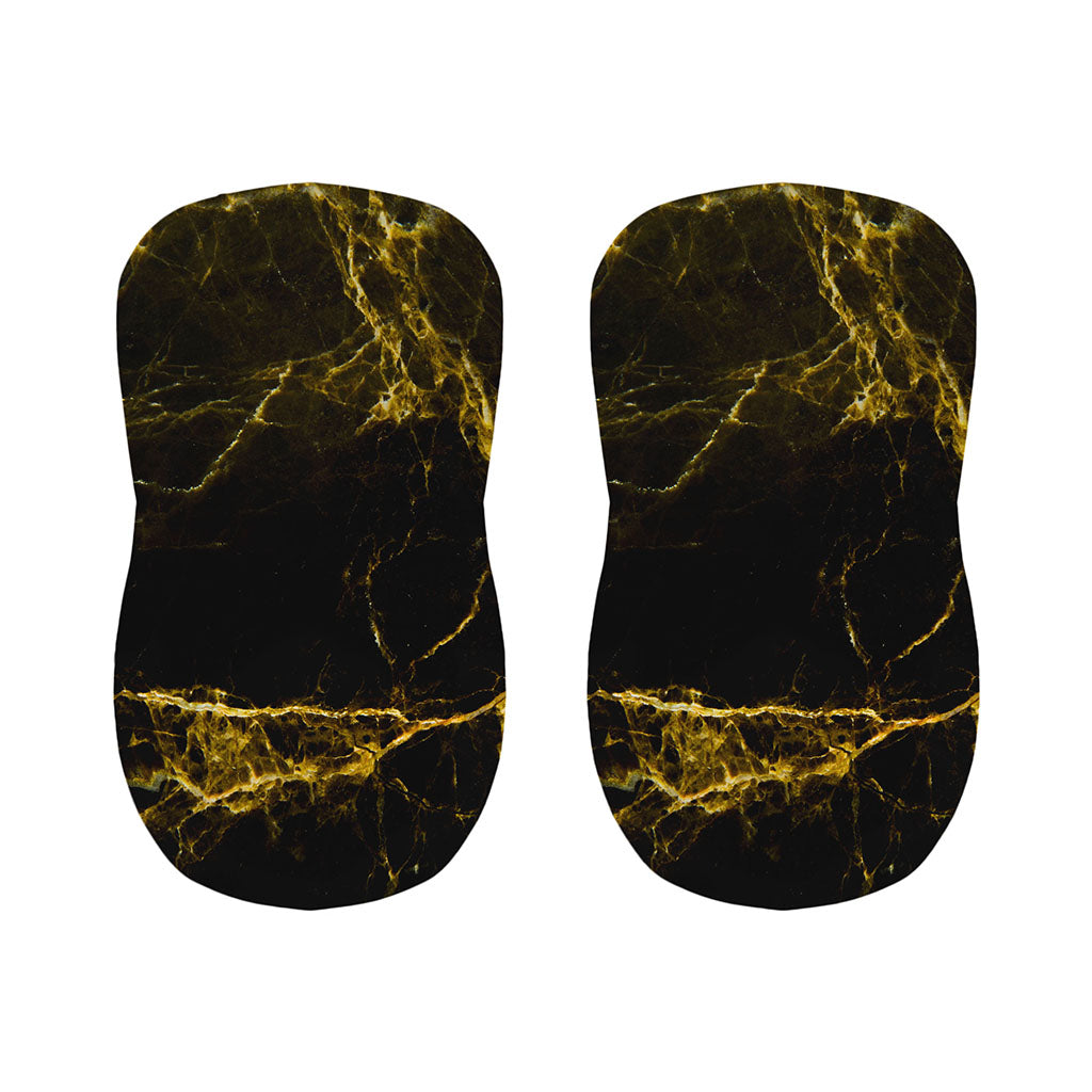 Black Gold Marble Print Bar Stool Covers