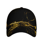 Black Gold Marble Print Baseball Cap