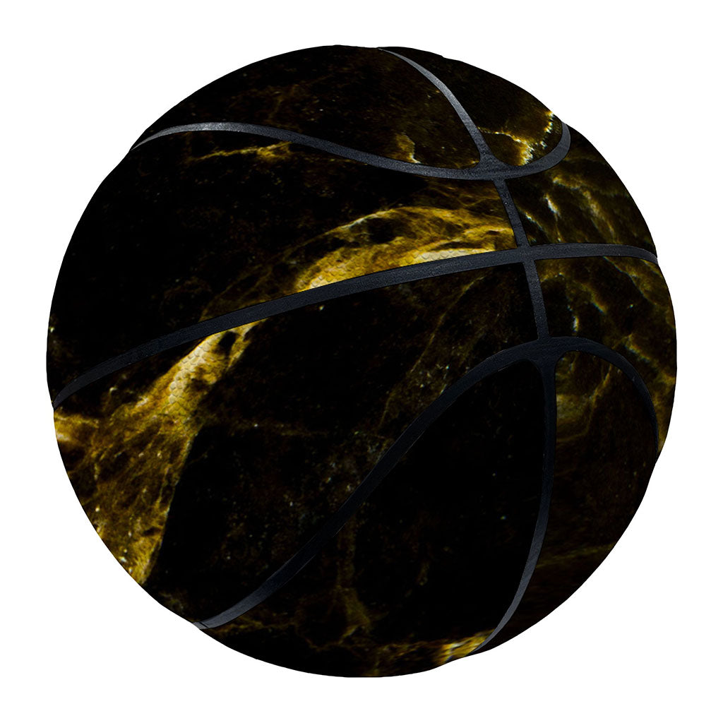 Black Gold Marble Print Basketball