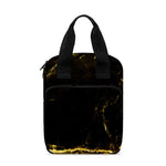 Black Gold Marble Print Bible Tote Bag