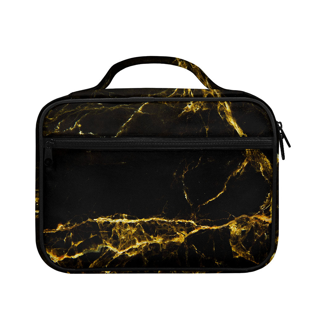 Black Gold Marble Print Briefcase Bible Bag