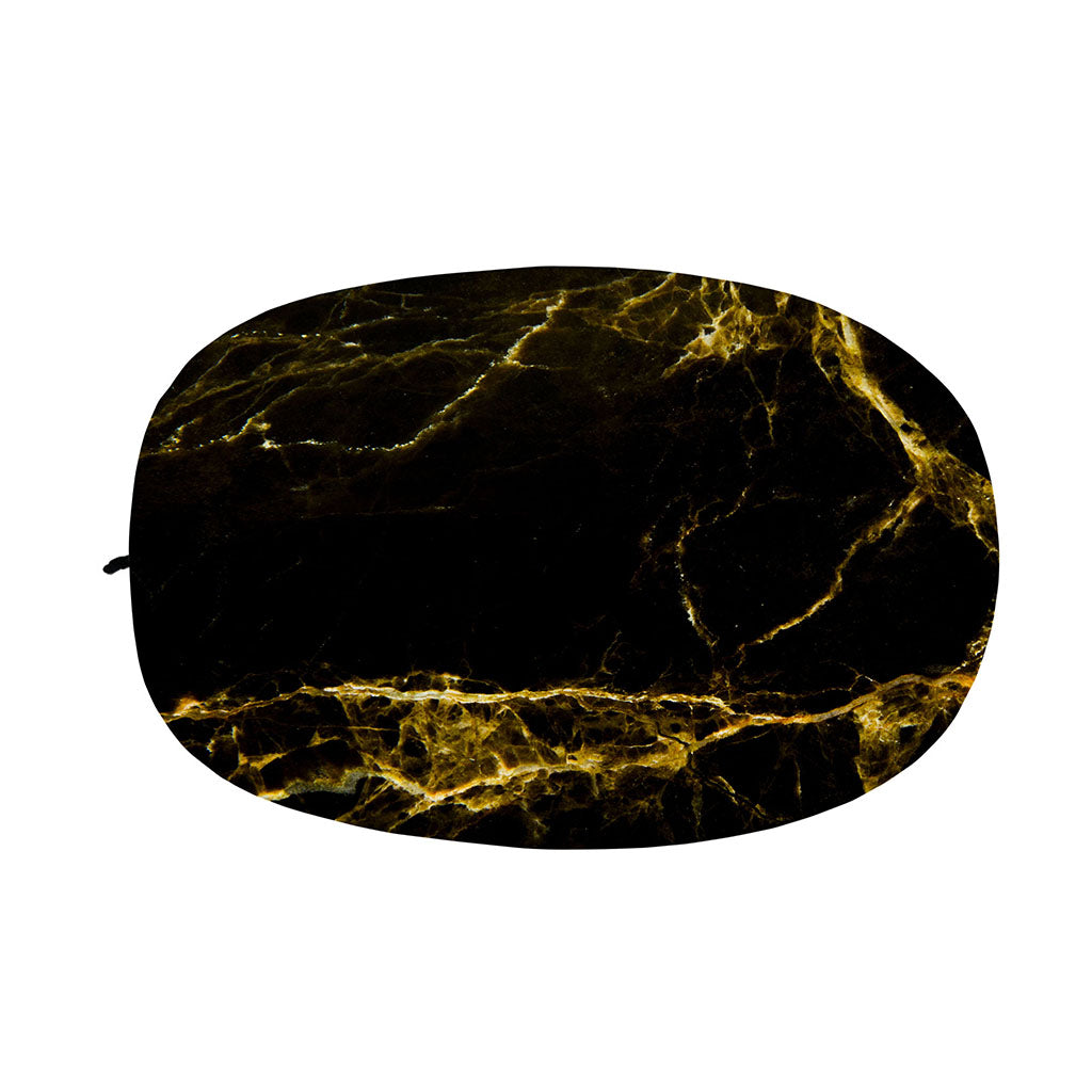 Black Gold Marble Print Car Side Mirror Covers